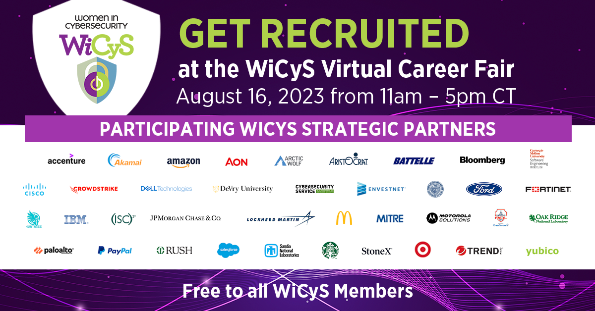 Virtual Career Fair 2023 | WiCyS - Women In Cybersecurity